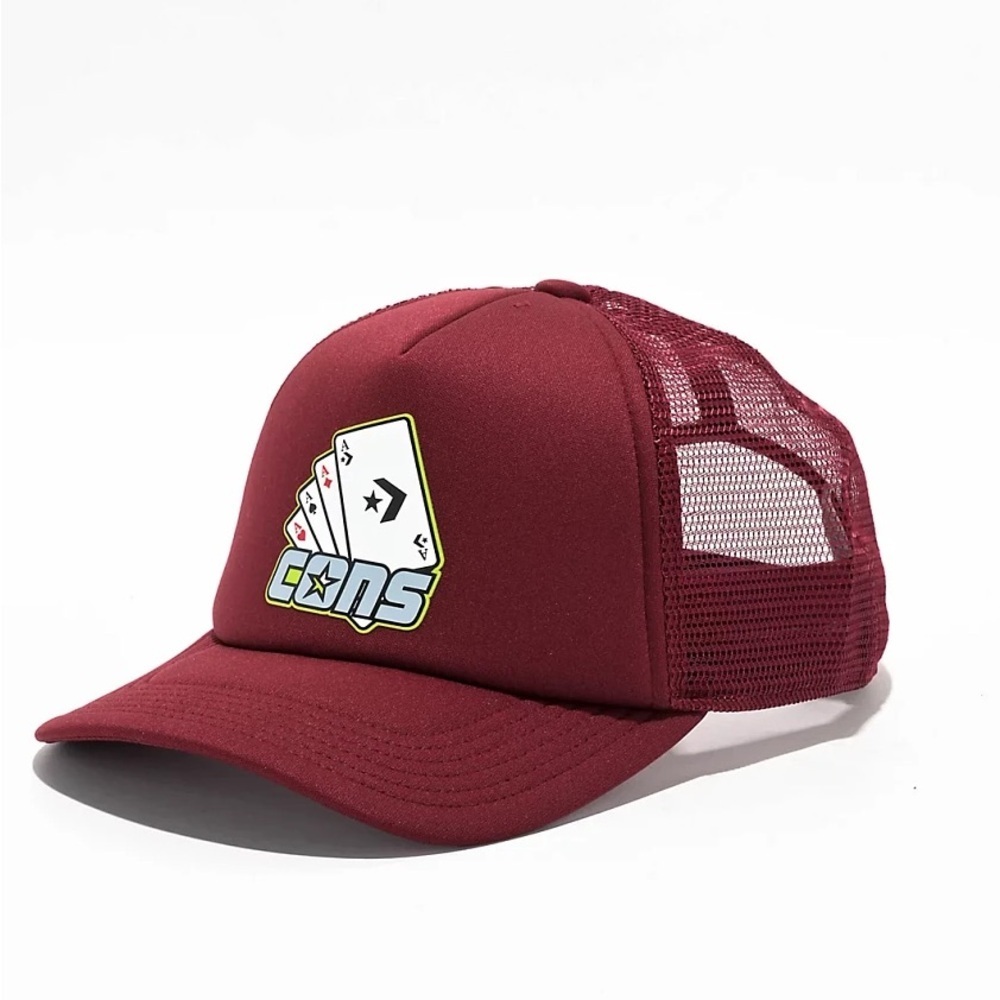 Converse Burgundy Red Trucker Hat NWT
